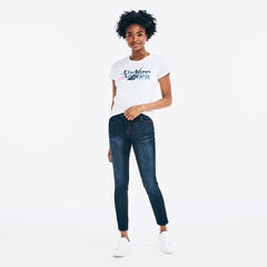 GLITTER-ACCENTED J-ADORE GRAPHIC T-SHIRT,Bright White,large