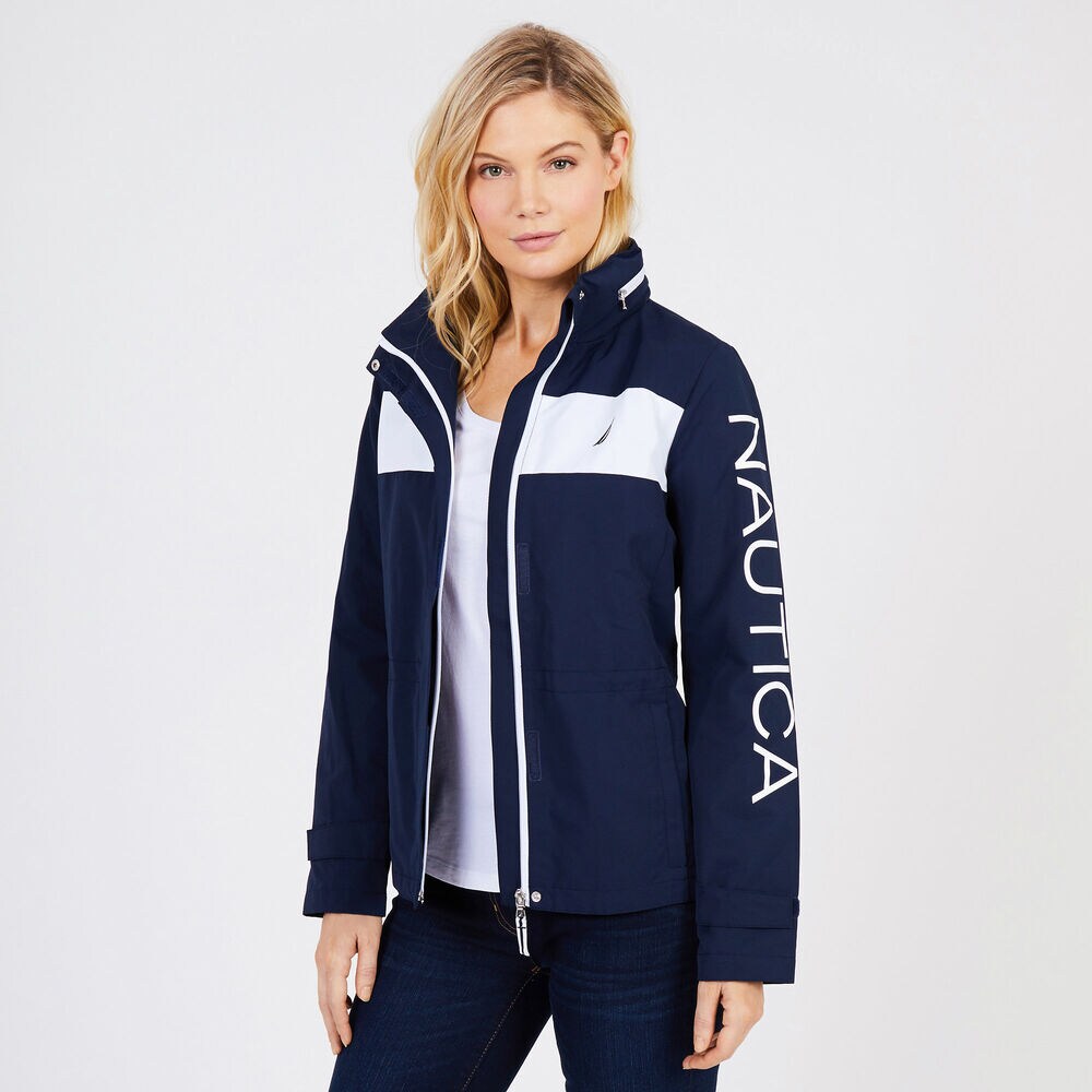 Colorblock Anorak Jacket,Stellar Blue Heather,large