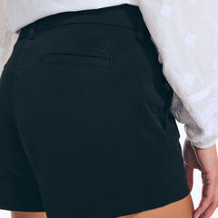 4" STRETCH-TWILL SHORT,True Black,large