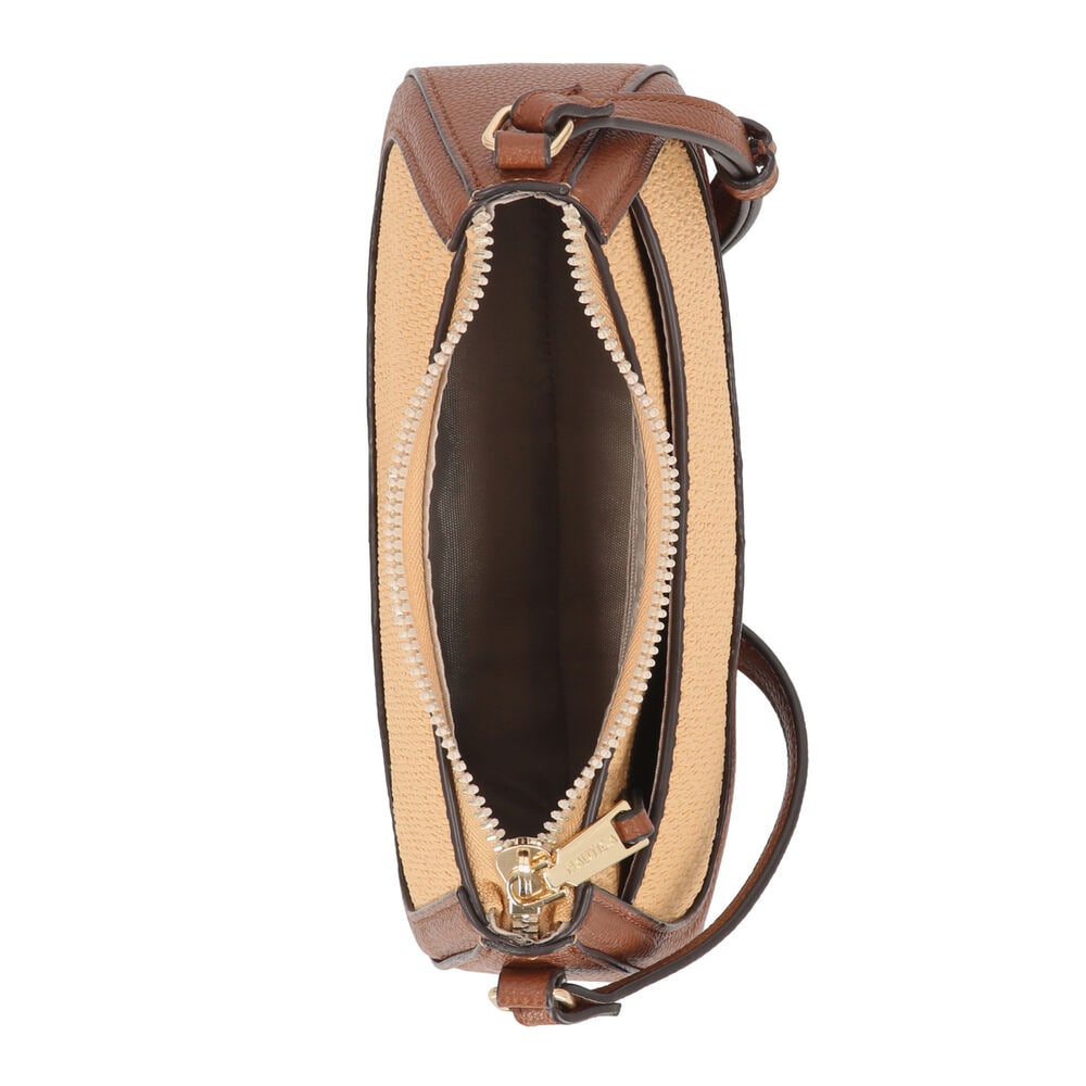 Straw Crossbody Bag,Snow,large