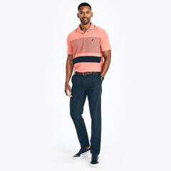 CLASSIC FIT CHEST-STRIPE POLO,Dreamy Coral,large