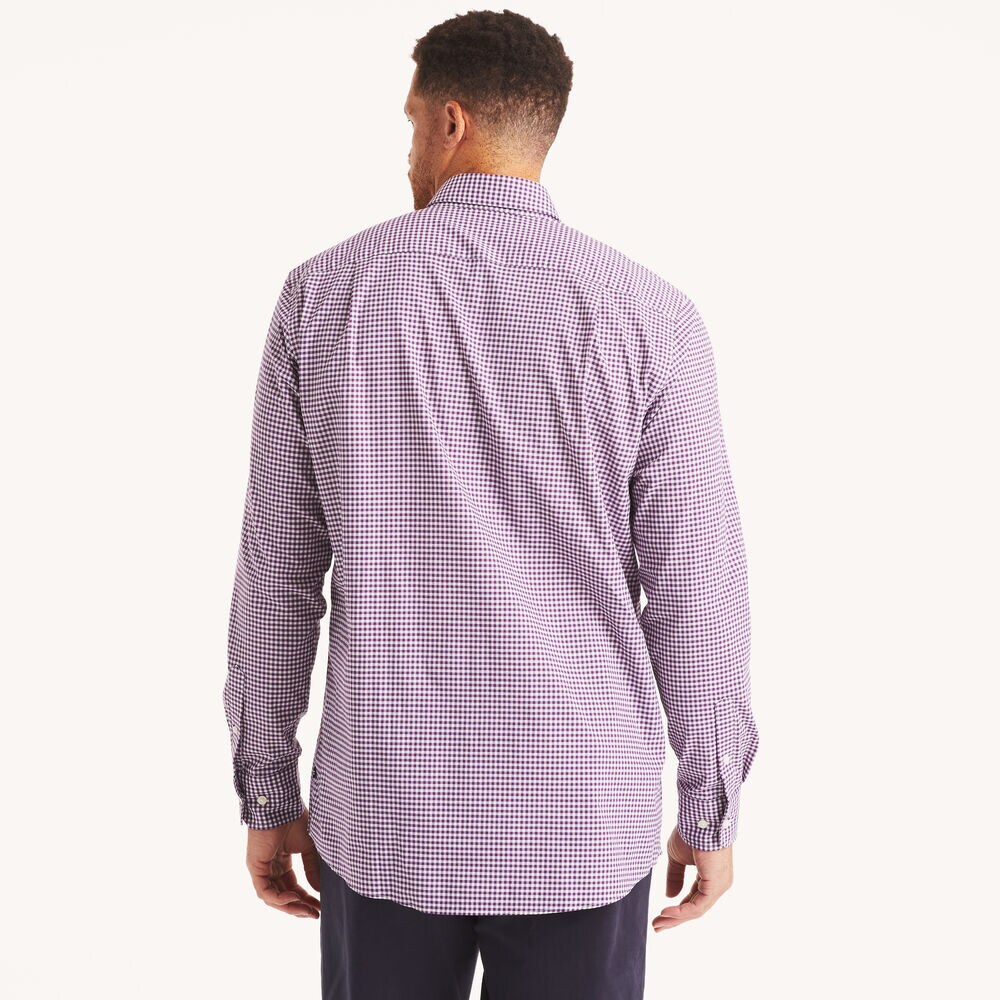 Big & Tall Gingham Shirt,Plum Classico,large
