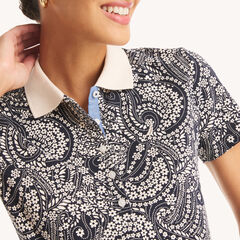 Printed Polo,Navy,large