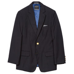 Boys' Brass Button Blazer (8-16),Sapphire/Pitch Yellow,large