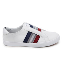 STRIPED SLIP-ON SNEAKER,Antique White Wash,large
