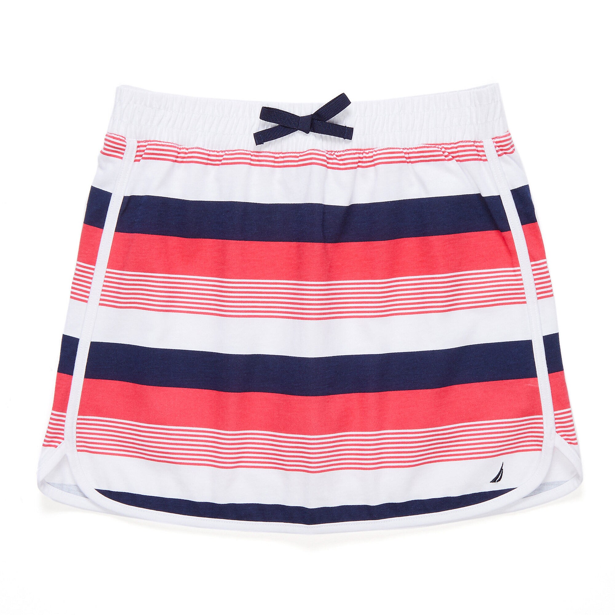 Little Girls' Bold Stripe Skirt (4-6X),Buoy Red,large