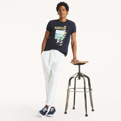Heritage Sailing Graphic T-Shirt,Navy,large