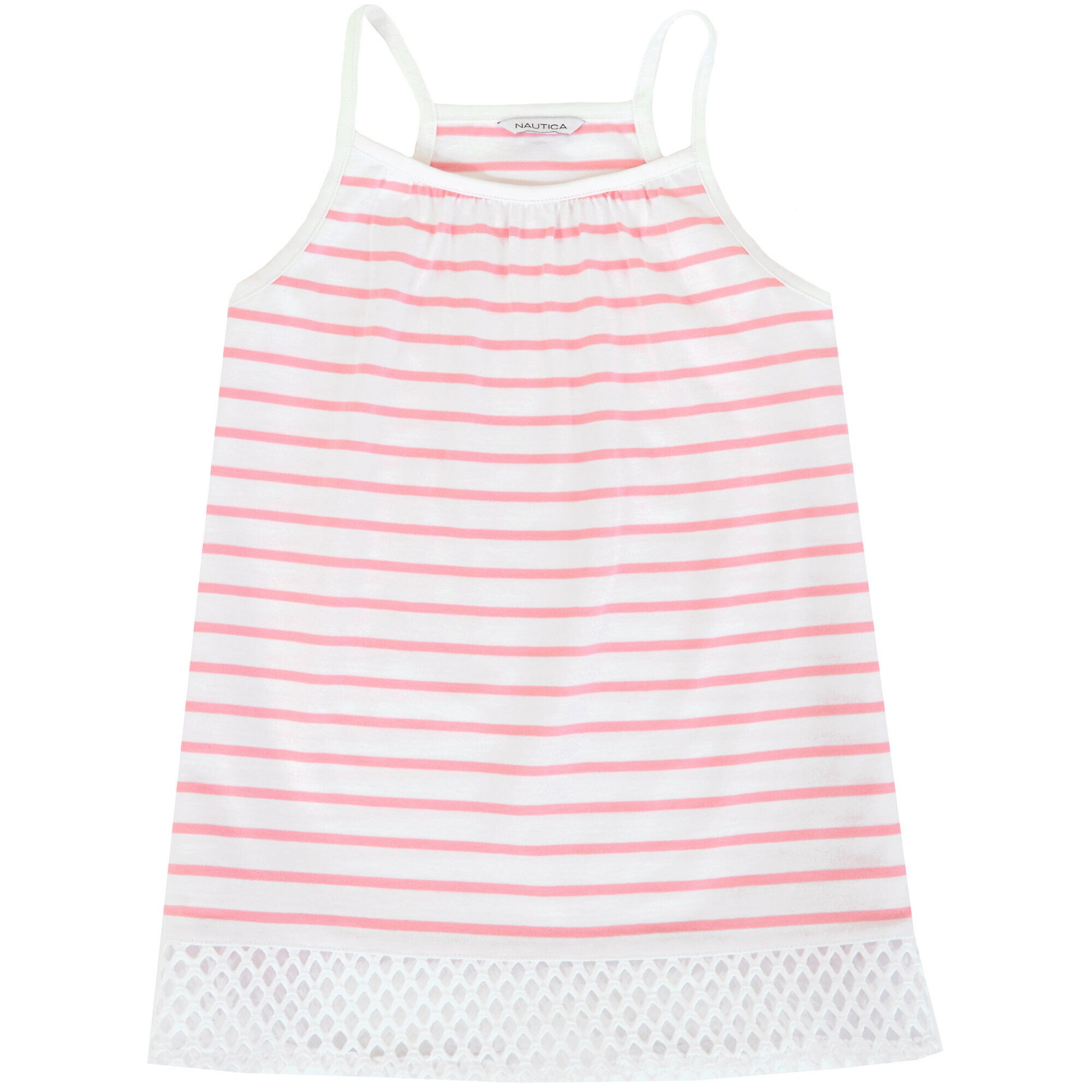 Girls' Striped Racerback Tank (8-16),Petal,large