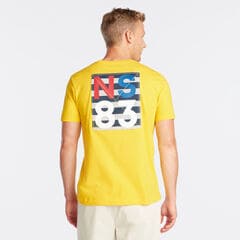 NS-83 CREST GRAPHIC T-SHIRT,Lemon Chrome,large