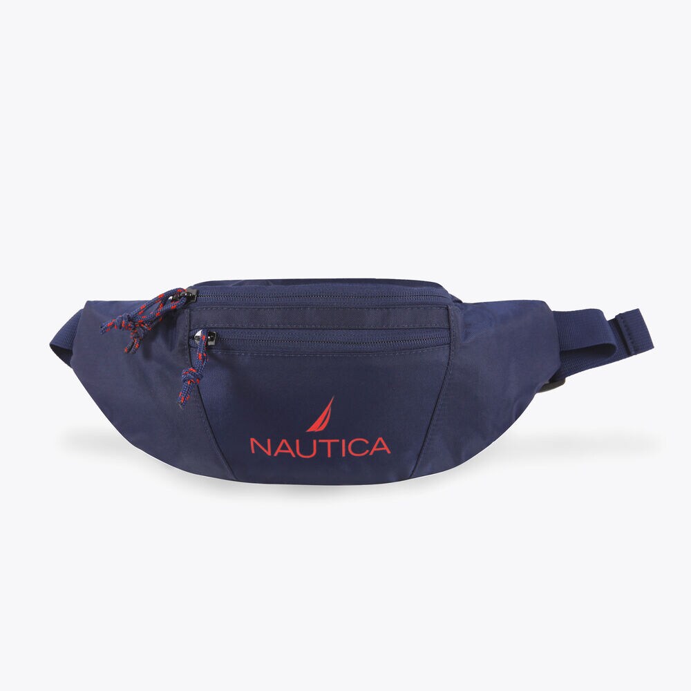 LOGO FANNY PACK,Workshirt Blue,large