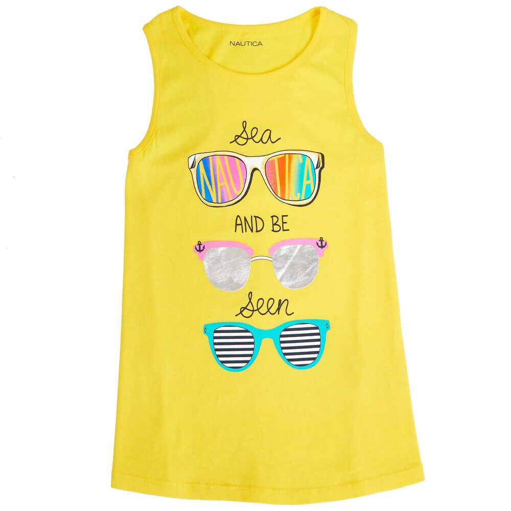 Girls' Sunglasses Tank (8-16),Yellow,large