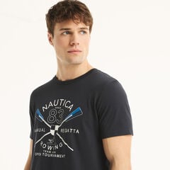 Rowing Team Graphic T-Shirt,Navy,large