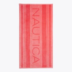 LOGO PRINT BEACH TOWEL,Tango Red,large