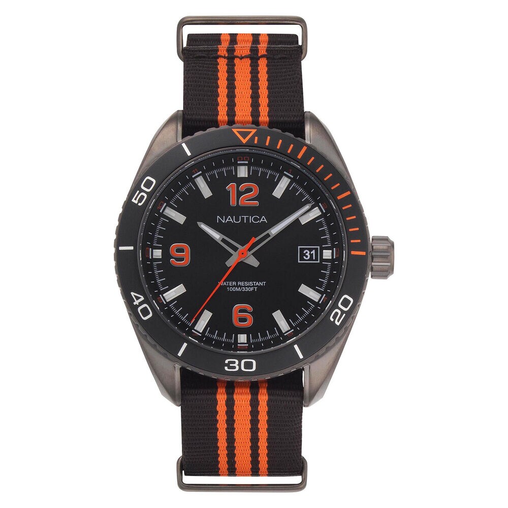 Key Biscayne 3-Hand Watch with Sport Strap,Multi,large