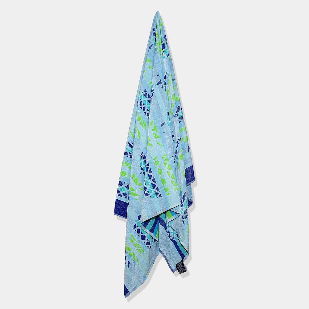 PINEAPPLE DREAM PRINT BEACH TOWEL,Ice Blue,large