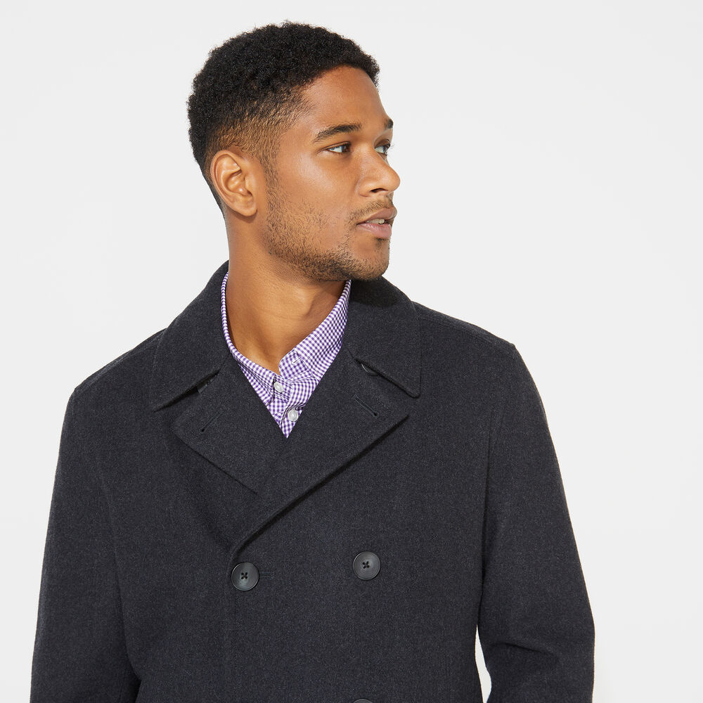 WATER REPELLENT PEACOAT,Pale Blue,large