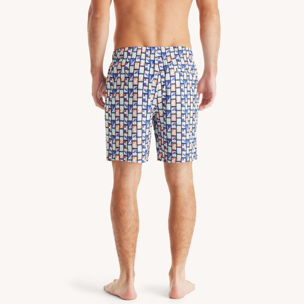 8" Printed Quick-Dry Swim,Cobalt Wave,large