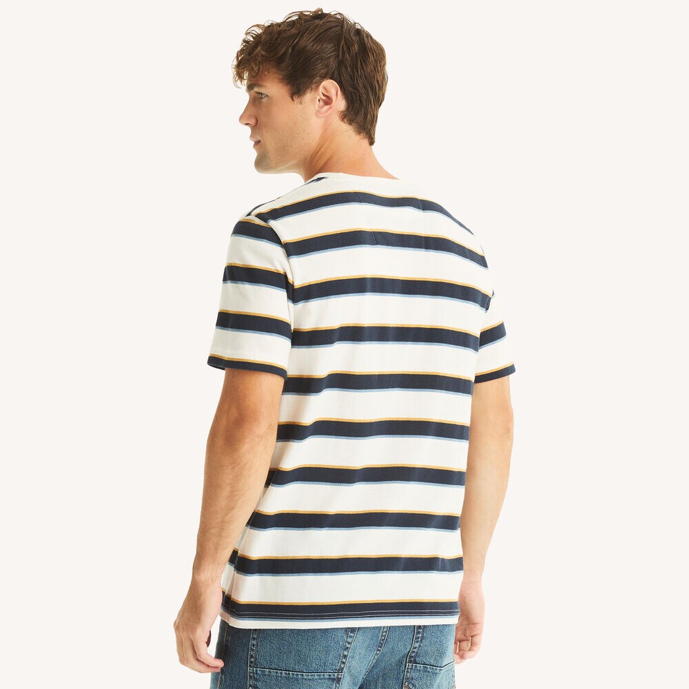 Yarn-Dyed Striped Shirt,Sail White,large