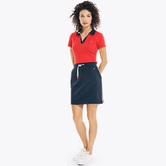 SOLID KNIT SKIRT,Stellar Blue Heather,large
