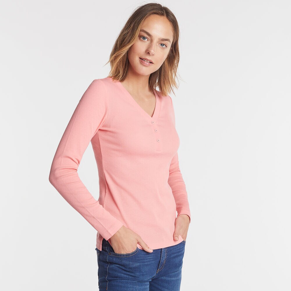 SOLID RIBBED HENLEY,Barolo,large