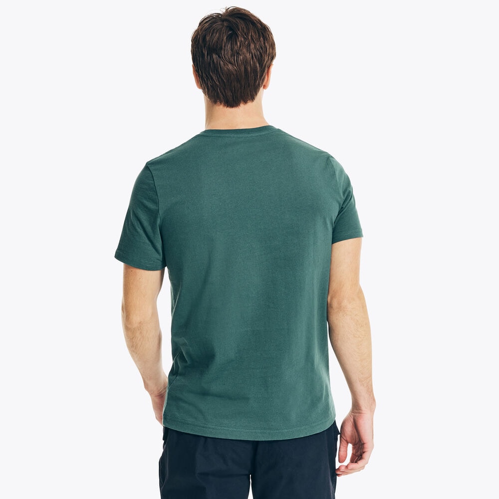 SUSTAINABLY CRAFTED FLAGS GRAPHIC T-SHIRT,Evergreen,large