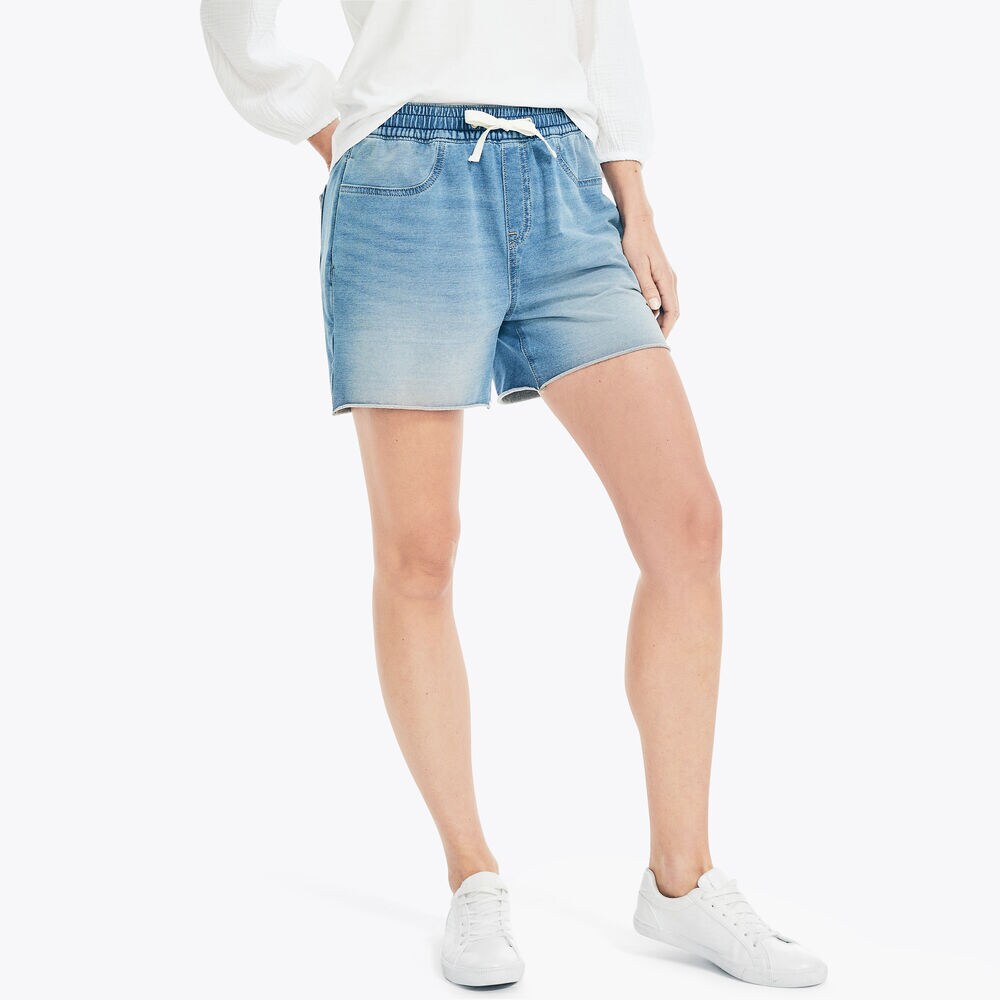 4.5" NAUTICA JEANS CO. DENIM SWEAT SHORT,Lapis,large