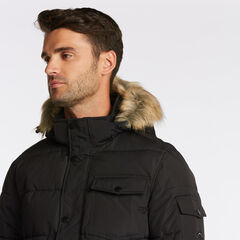 PARKA  WITH REMOVABLE HOOD,Black,large