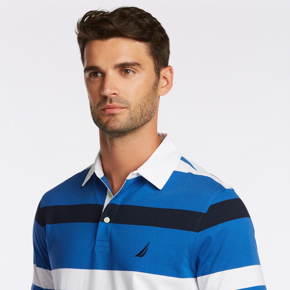 CLASSIC FIT NAVTECH MIXED STRIPE POLO,Windsurf Blue,large