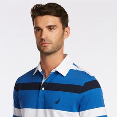 CLASSIC FIT NAVTECH MIXED STRIPE POLO,Windsurf Blue,large