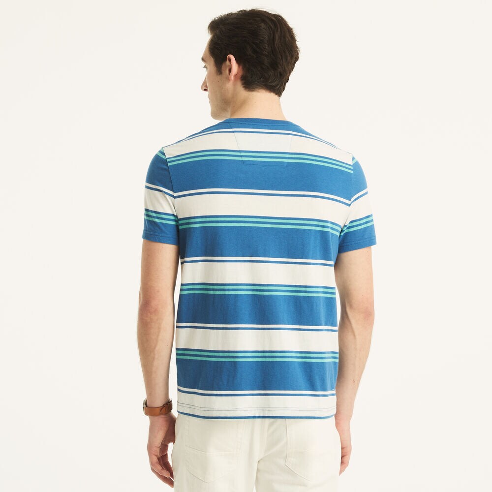 Striped T-Shirt,Windsurf Blue,large