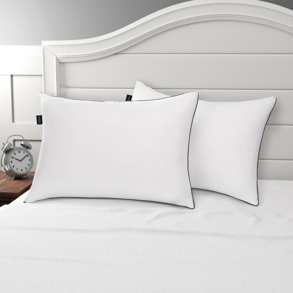 All Sleep Positions Standard/Queen 2pc Pillows,Antique White Wash,large