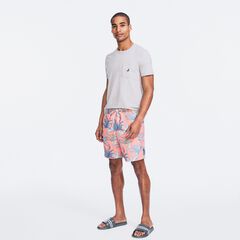 8" SUSTAINABLY CRAFTED PALM TREE PRINT SWIM,Livng Coral,large