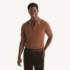Textured Sweater Polo,Chino,large