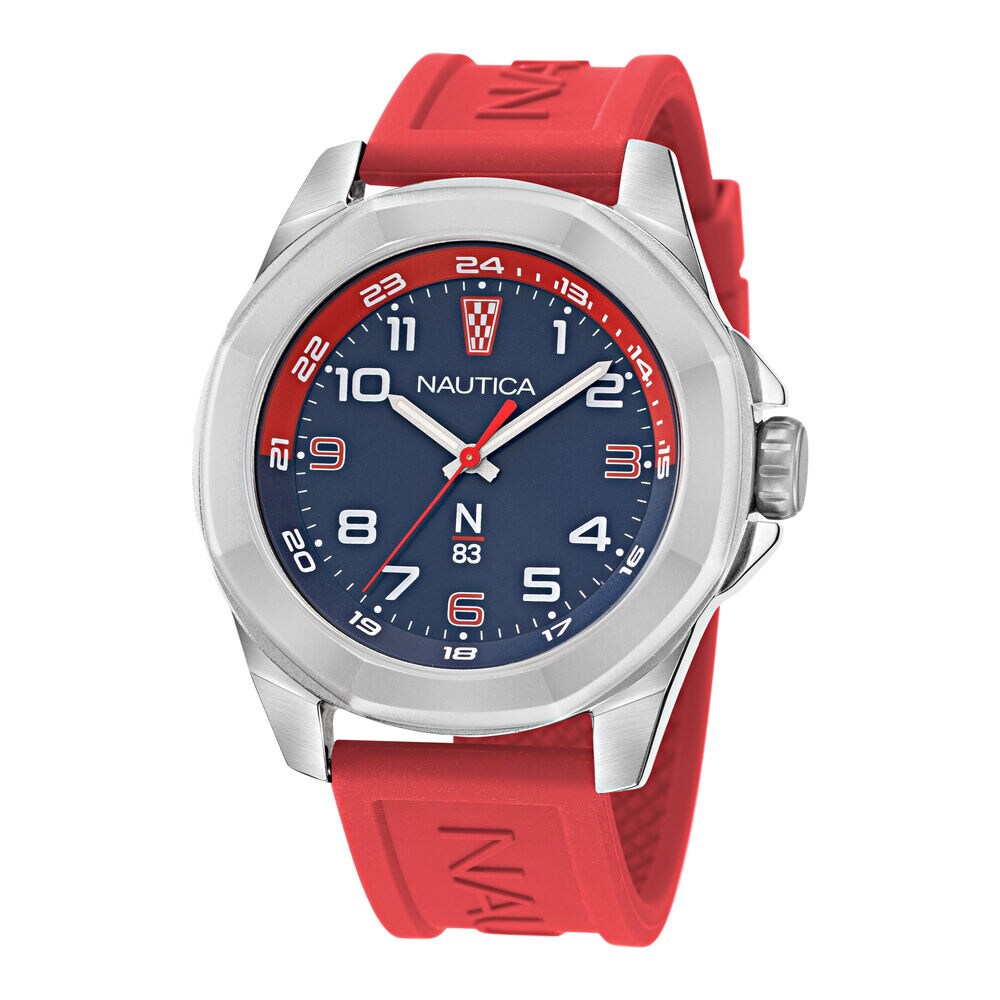 SILICONE 3-HAND WATCH,Multi,large