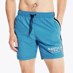 7" LOGO FLAG QUICK-DRY SWIM,True Navy,large