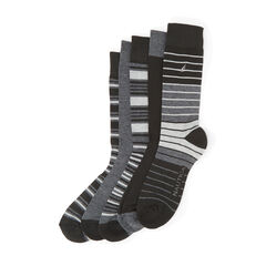 DRESS SOCKS, 5-PACK,Black,large
