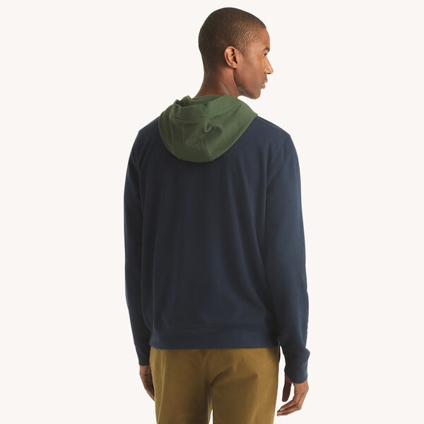 Snap-Button Fleece Hoodie