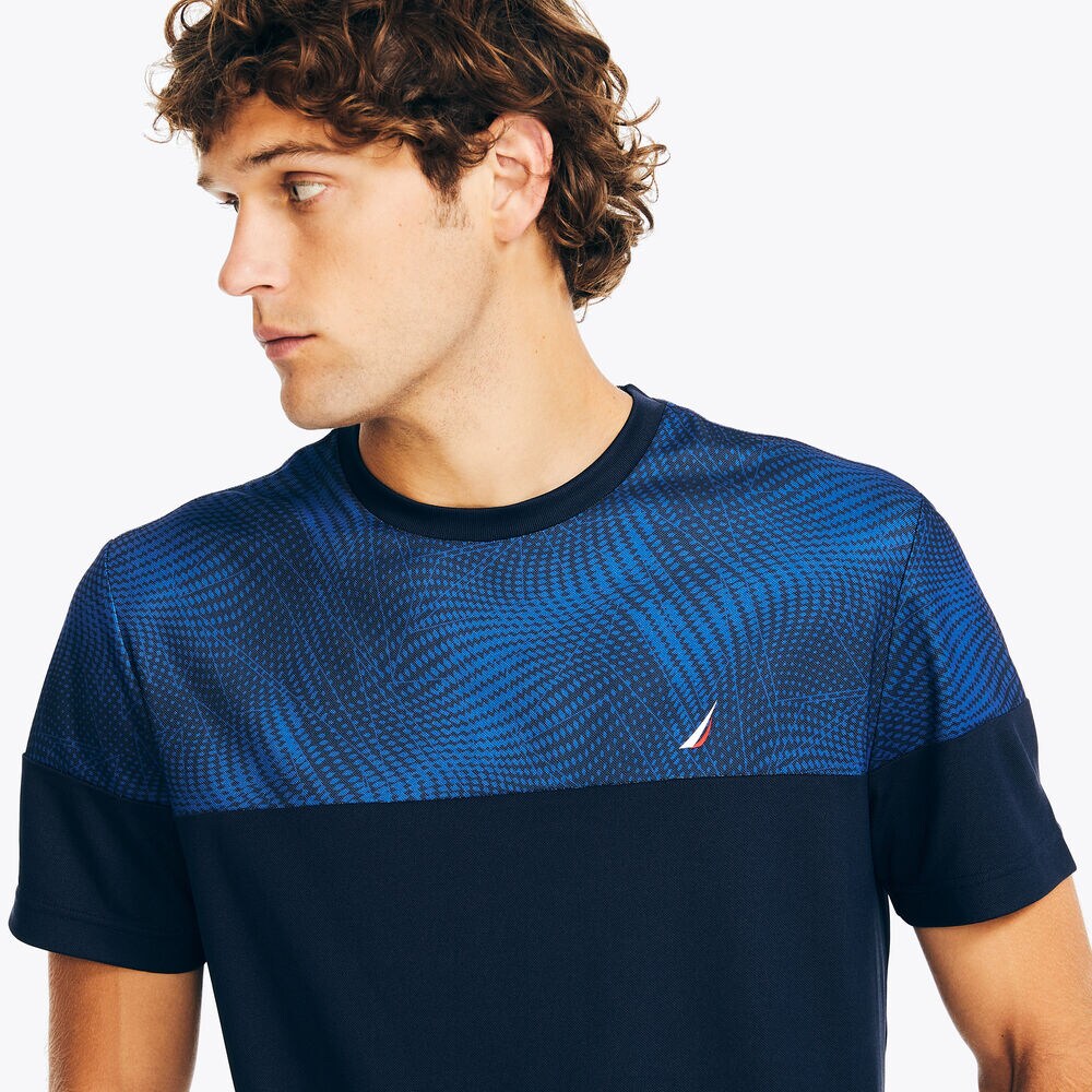 Navtech Crewneck T-Shirt,Stellar Blue Heather,large