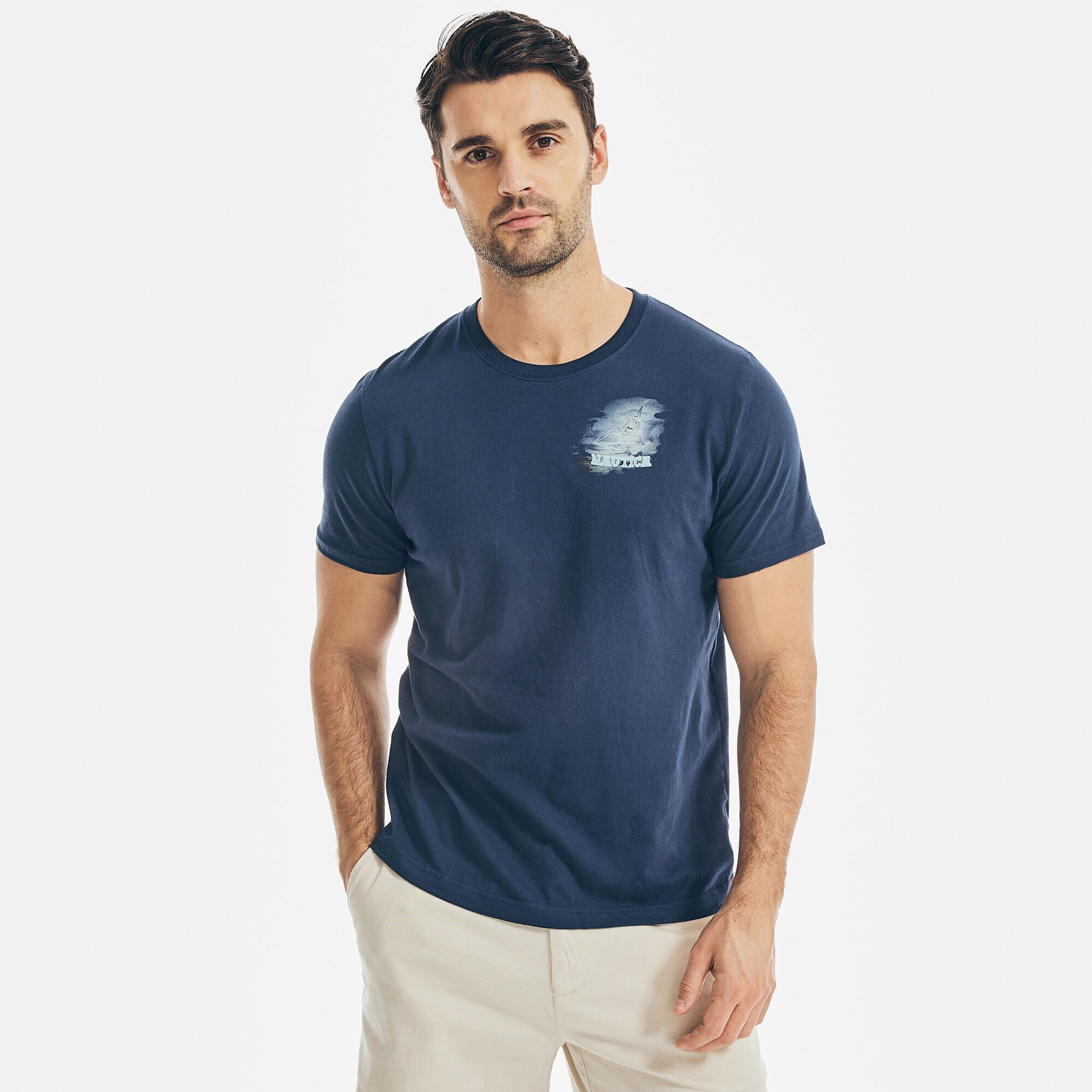ISLAND HOPS GRAPHIC T-SHIRT,J Navy,large