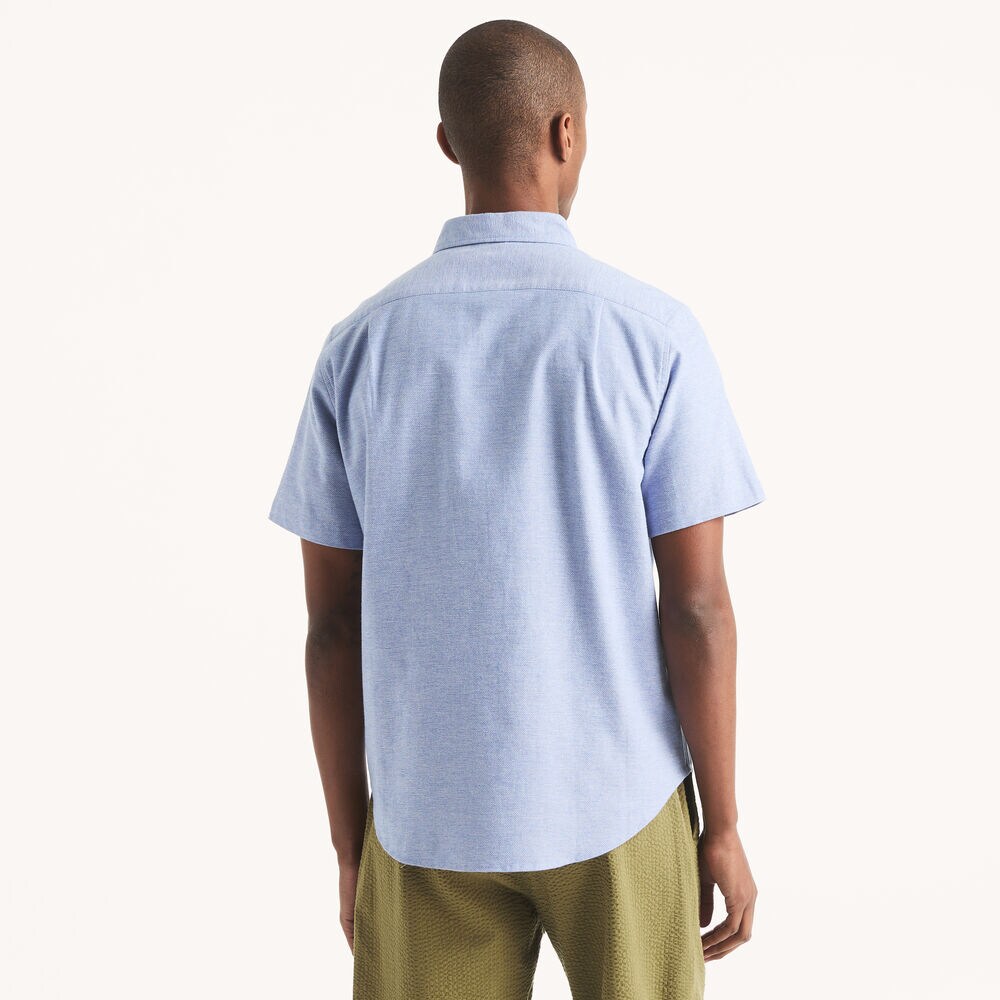 Short-Sleeve Shirt,Smokey Indigo Wash,large
