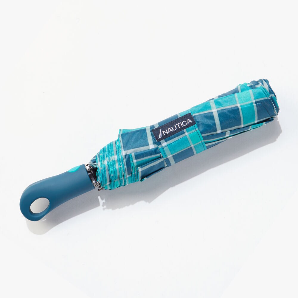 PLAID SPRUCE UMBRELLA,Kelly Green,large