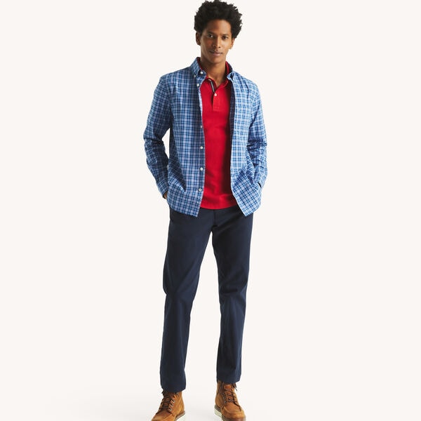 Slim Fit Wrinkle-Resistant Plaid Shirt