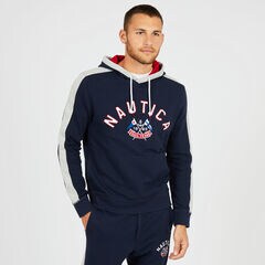 Nautica Pullover Hoodie,Navy,large