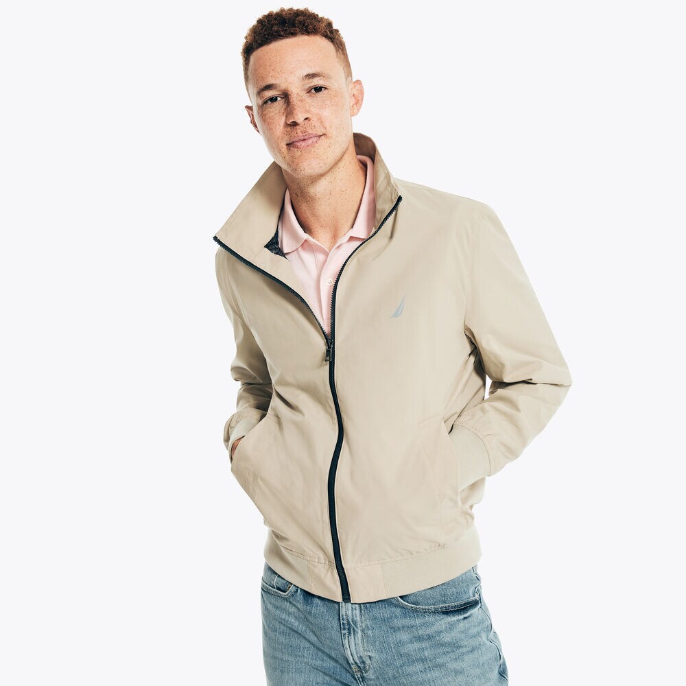 LIGHTWEIGHT RAINBREAKER BOMBER JACKET,Beachsand,large