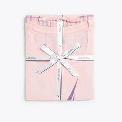 PRINTED PAJAMA PANT SET,Mauve Glow,large