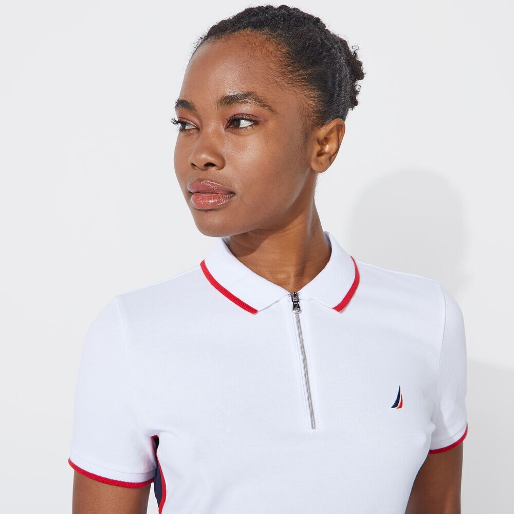 SIDE STRIPE GRAPHIC POLO,Bright White,large