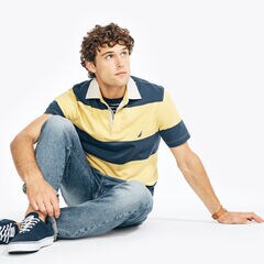 CLASSIC FIT RUGBY POLO SHIRT,Yellow,large