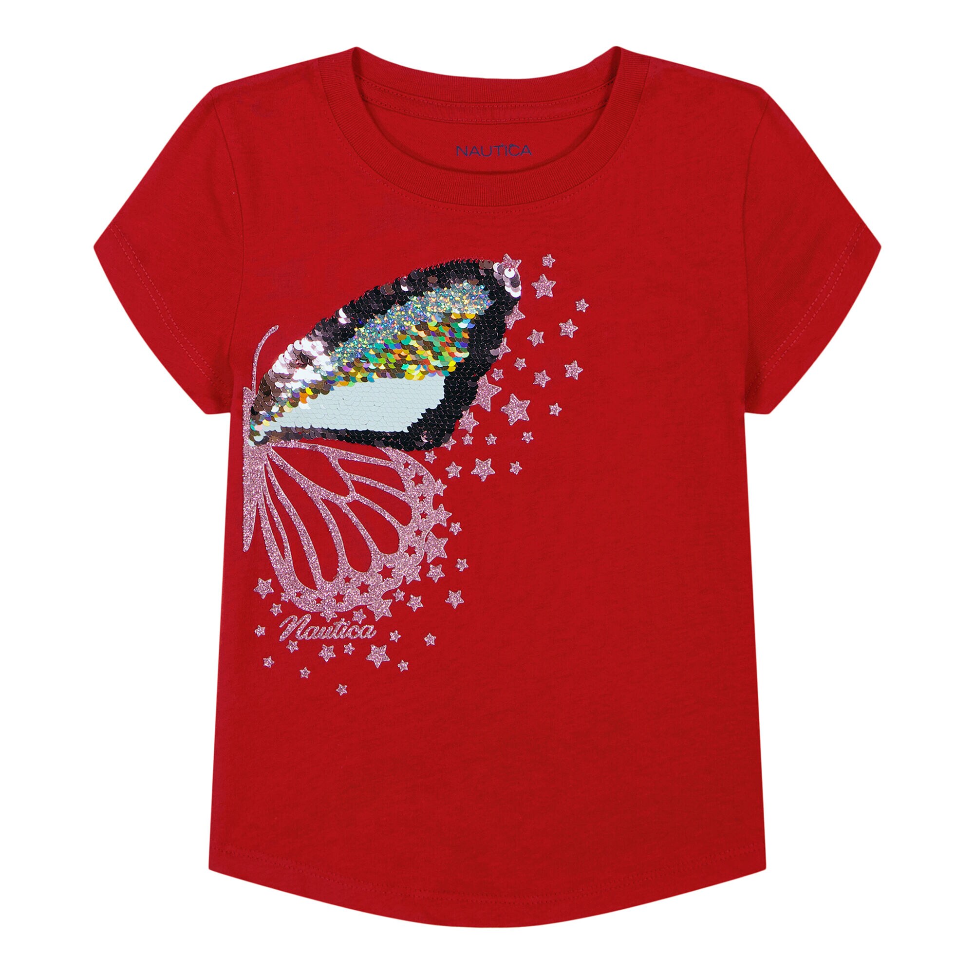 Girls' Right Butterfly T-Shirt (7-16),Macintosh,large