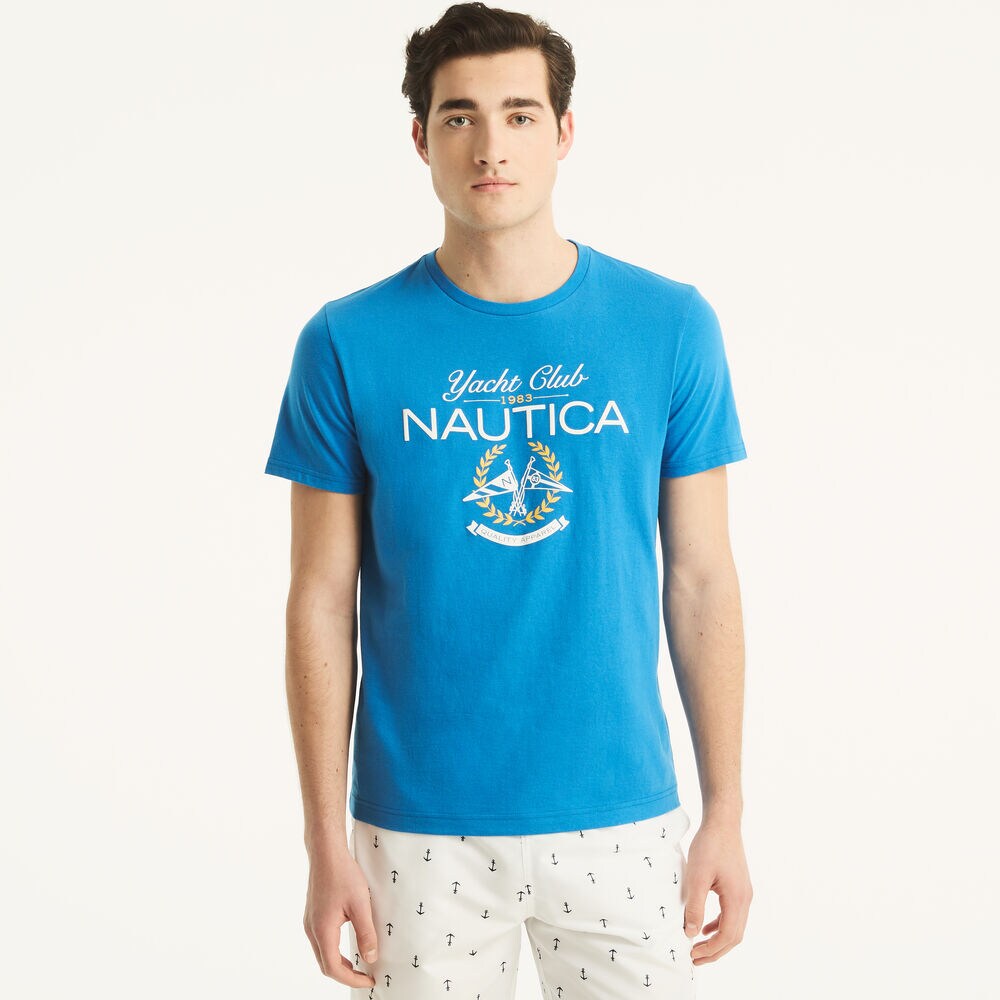 Yacht Club Graphic T-Shirt,Bright Cobalt,large