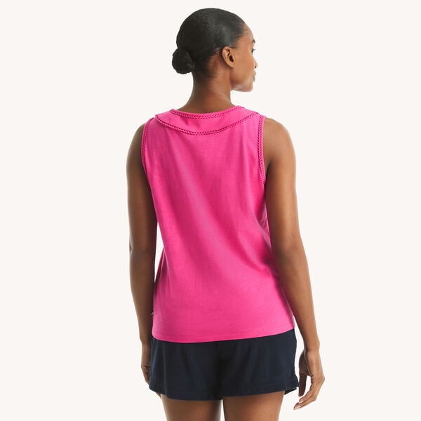 Scallop-Trim Tank Top